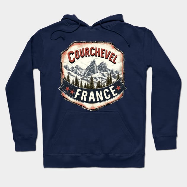 Courchevel France Hoodie by goodoldvintage